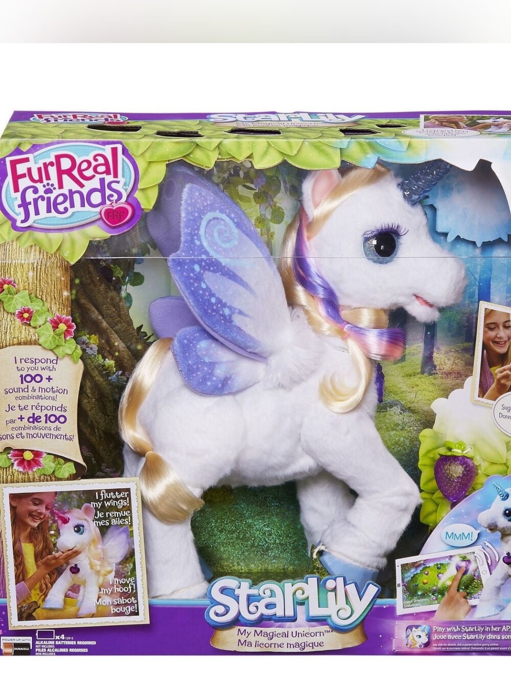 FurReal Friends Starlily Magical Unicorn Pet, 100+ Sounds & Motion *RETIRED* NIB